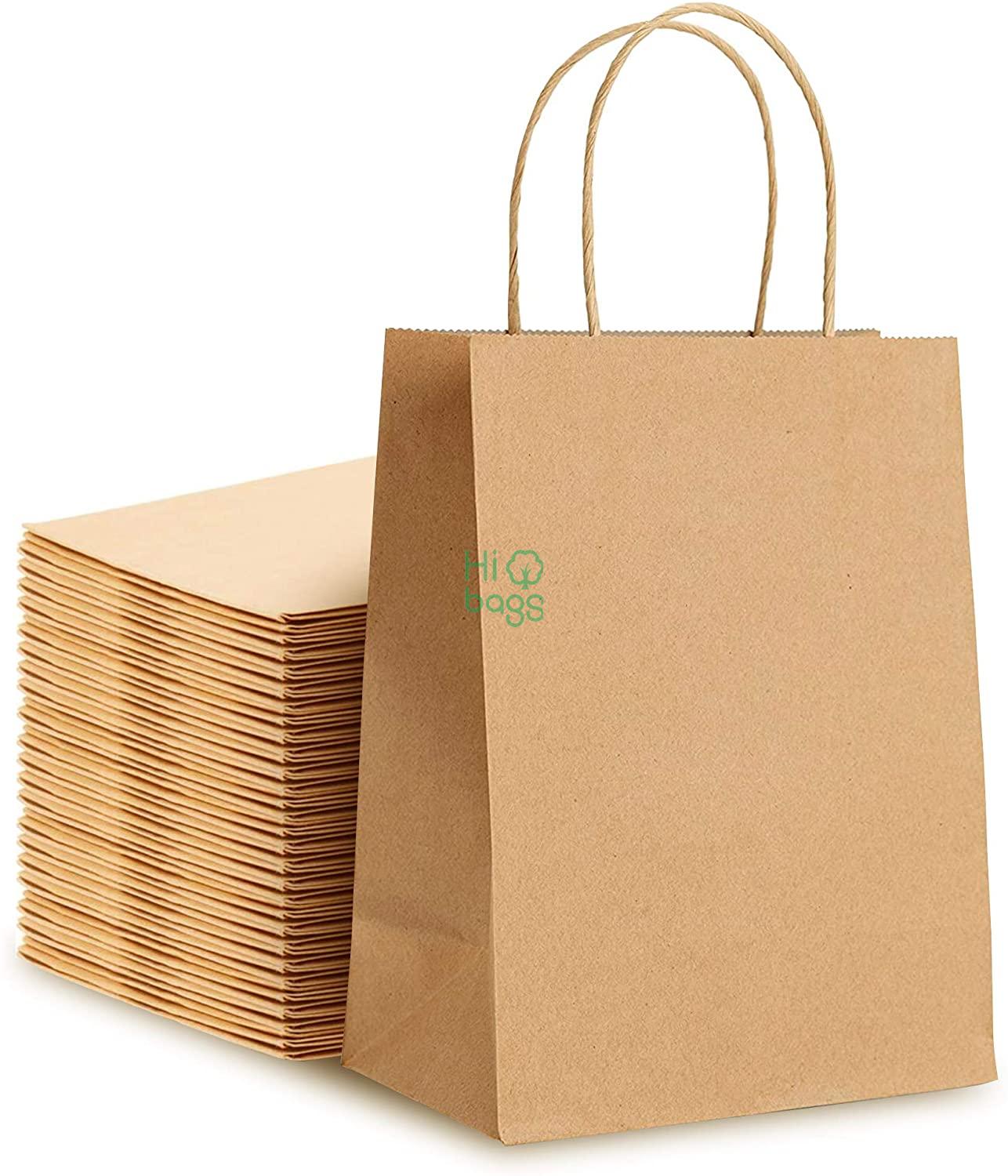 Premium With Handles Bulk Brown Kraft Paper Bags M